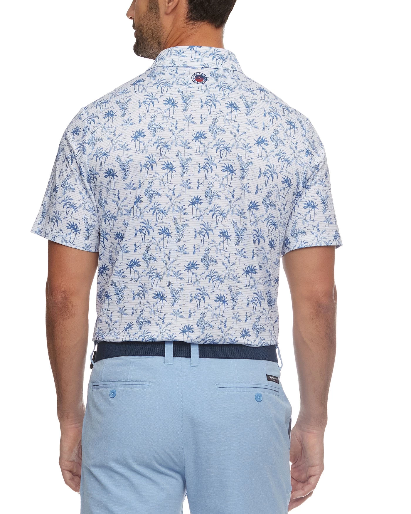 WILMETTE STRIPED TROPICAL PRINT PERFORMANCE POLO 3 WILMETTE STRIPED TROPICAL PRINT PERFORMANCE POLO - Image 2