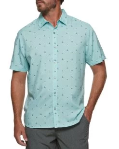 MADEFLEX BOAT & SHARK PRINT UPF PERFORMANCE SHIRT (FINAL SALE)