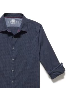 MADEFLEX TEXTURED ICON SHIRT -Style Vibe Shop M FA22WS888 HAMMOND LS PERFORMANCE ICON SHIRT NAVY 002 1