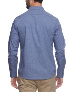 MADELEX FLORAL PRINT ICON SHIRT -Style Vibe Shop M FA23WS1657 BETHEL LS FLORAL PRINT PERFORMANCE ICON SHIRT NAVY 215