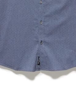 MADELEX FLORAL PRINT ICON SHIRT -Style Vibe Shop M FA23WS1657 GRAFTON LS FLORAL PRINT PERFORMANCE ICON SHIRT NAVY 004