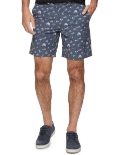 MADEFLEX ANY-WEAR HYBRID SURF PRINT SHORT - 8" INSEAM (FINAL SALE) -Style Vibe Shop M SM23SH1460 ANY WEAR HYBRID SURF PRINT 8 INCH SHORT CHARCOAL 008