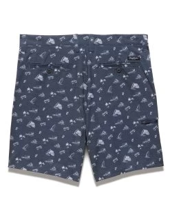 MADEFLEX ANY-WEAR HYBRID SURF PRINT SHORT - 8" INSEAM (FINAL SALE) -Style Vibe Shop M SM23SH1460 ANY WEAR HYBRID SURF PRINT 8 INCH SHORT CHARCOAL 010