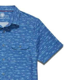 MADEFLEX FISH PRINT UPF PERFORMANCE SHIRT (FINAL SALE) -Style Vibe Shop M SP23WS1247 BLUE COMBO 004 05e988e5 a310 48e0 b9c2 2f2e1e26ed14