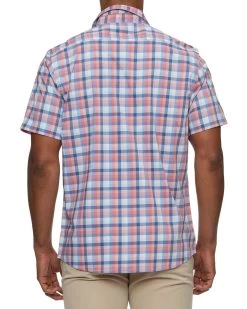 MADEFLEX PLAID UPF PERFORMANCE SHIRT (FINAL SALE) 8 MADEFLEX PLAID UPF PERFORMANCE SHIRT (FINAL SALE) -Style Vibe Shop M SP23WS1254 SOUTHPORT SS PERFORMANCE DOUBLE POCKET SHIRT BLUE PINK WHITE 1447