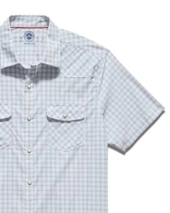 MADEFLEX UPF PERFORMANCE WESTERN SHIRT (FINAL SALE) -Style Vibe Shop M SP23WS1331 SOUTHPORT SS PERFORMANCE WESTERN SHIRT PALE BLUE WHITE 003 3039c64d 003b 48ec 92c0 d0d1ba03897a