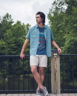 SMITHLAND LEAF PRINT VINTAGE WASHED WESTERN SHIRT (FINAL SALE) -Style Vibe Shop Mccafreys May2022 1