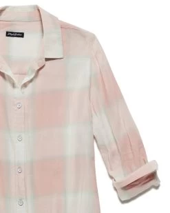 BROOKFIELD VINTAGE WASHED RELAXED SHIRT -Style Vibe Shop PINK FLANNEL 004 c1ec7bc0 bcab 4777 830b 63dab151c5bd
