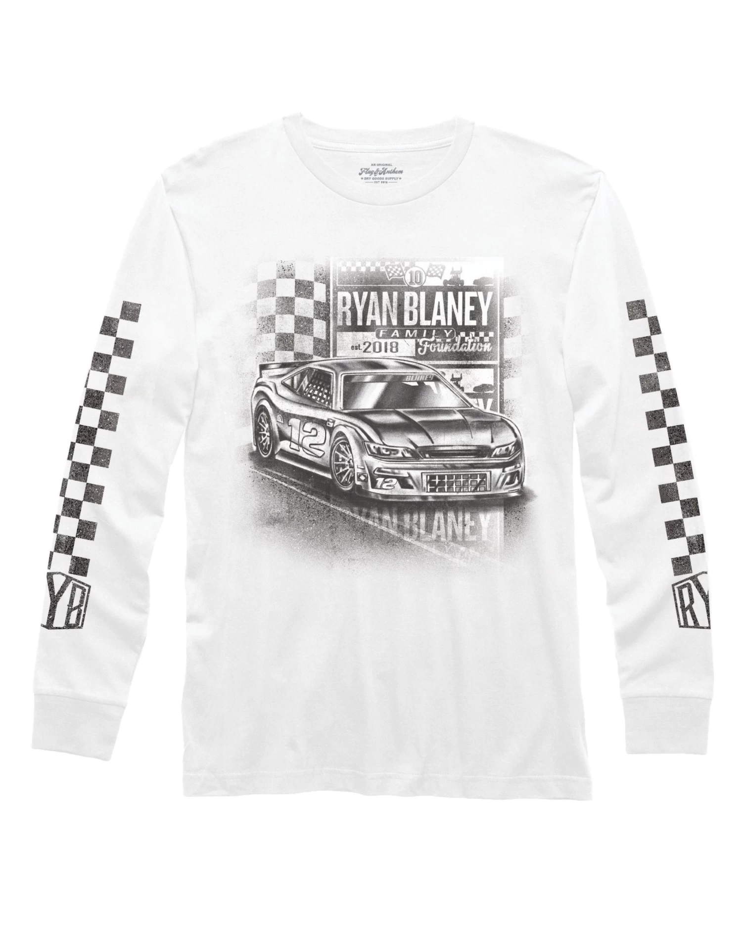 RBFF RACING FLAG CREWNECK TEE 3 RBFF RACING FLAG CREWNECK TEE