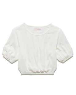 ELLA GAUZE TOP 15 ELLA GAUZE TOP -Style Vibe Shop SM23BL4052W WHT ALMENA 3 4 QUART SLEEVE BLOUSON TOP 007