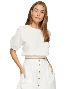 ELLA GAUZE TOP 14 ELLA GAUZE TOP -Style Vibe Shop SM23BL4052W WHT ALMENA 3 4 QUART SLEEVE BLOUSON TOP 014 2ba26104 6aef 4d2a 8413 94bc16adbda7