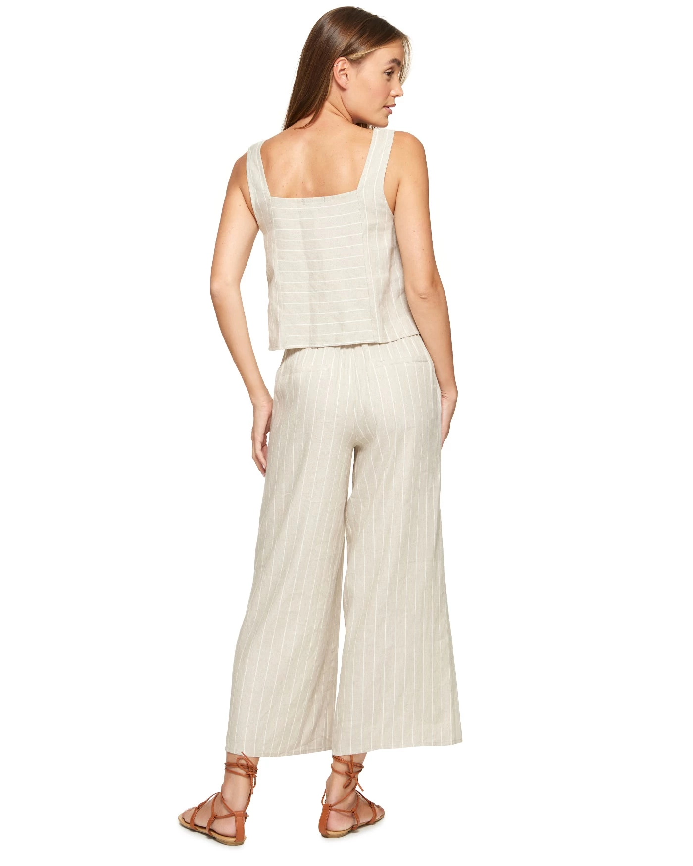 AVA LINEN-BLEND CROPPED TANK 5 AVA LINEN-BLEND CROPPED TANK - Image 3