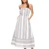 CLARA TIE-STRAP MAXI DRESS -Style Vibe Shop SM23DR5079W BEWHRE CRESSONA STRIPED TIE STRAP MAXI DRESS 002