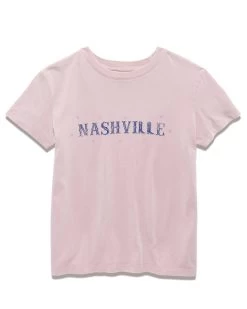 NASHVILLE BOOTS TEE -Style Vibe Shop SM23GT7086W MAUVE NASHVILLE BOOTS SS TEE 004 92348e58 f263 4caa 8167 12b12a03c590