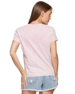 NASHVILLE BOOTS TEE -Style Vibe Shop SM23GT7086W MAUVE NASHVILLE BOOTS SS TEE 010