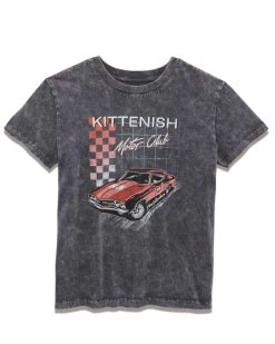MOTOR CLUB TEE 7 MOTOR CLUB TEE -Style Vibe Shop SM23GT7087W CHA KITTENISH MOTOR CLUB SS TEE 002
