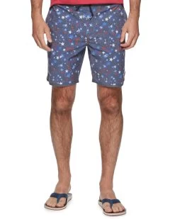BURGESS STAR PRINT SWIM SHORT - 8" INSEAM (FINAL SALE)