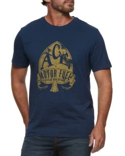 ACE MOTOR FUEL SLUB TEE (FINAL SALE) -Style Vibe Shop SM23SS876 NAVY 004