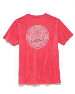 OUTDOOR SUPPLY MOUNTAIN TEE (FINAL SALE) 9 OUTDOOR SUPPLY MOUNTAIN TEE (FINAL SALE) -Style Vibe Shop SM23SS929 OUTDOOR SUPPLY TEE RED HEATHER 006