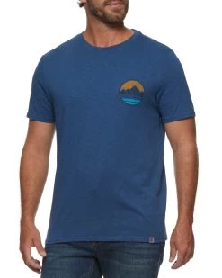 MOUNTAIN SUNRISE SLUB TEE (FINAL SALE) -Style Vibe Shop SM23SS961 MEDBLUE 002