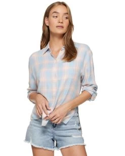 JESSA RELAXED SHIRT 30 JESSA RELAXED SHIRT -Style Vibe Shop SM23WS1228W LBPKYL ALLEMAN LS PLAID SHIRT 054