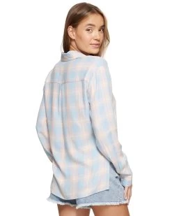 JESSA RELAXED SHIRT 26 JESSA RELAXED SHIRT -Style Vibe Shop SM23WS1228W LBPKYL ALLEMAN LS PLAID SHIRT 091