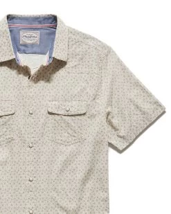 LINDALE SUN PRINT WESTERN SHIRT (FINAL SALE) -Style Vibe Shop SM23WS1370 LINDALE SS SUN PRINT WESTERN SHIRT CREAM COMBO 005 b874c023 9195 4384 a4c3 22dbd54cc942