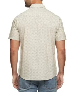 LINDALE SUN PRINT WESTERN SHIRT (FINAL SALE) -Style Vibe Shop SM23WS1370 LINDALE SS SUN PRINT WESTERN SHIRT CREAM 015