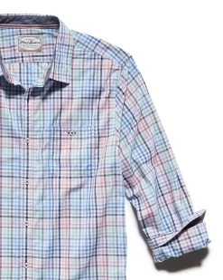 GRANGER SHIRT 10 GRANGER SHIRT -Style Vibe Shop SP20WS163 GRANGER LS SHIRT BLUE PINK GREEN 1