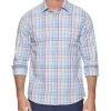 GRANGER SHIRT -Style Vibe Shop SP20WS163 GRANGER LS SHIRT BLUE PINK GREEN 008