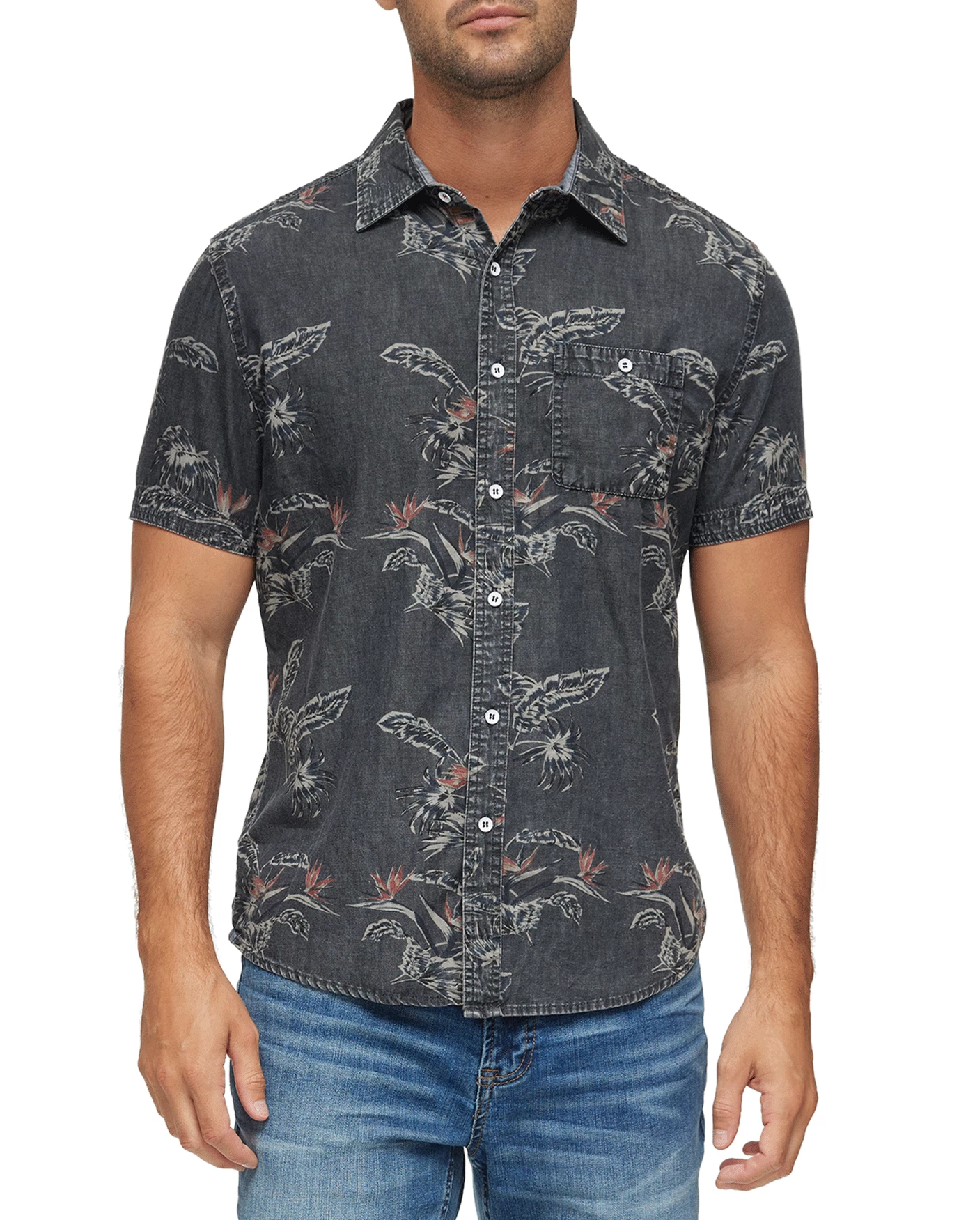 PINECREST PALM PRINT SHIRT (FINAL SALE) 3 PINECREST PALM PRINT SHIRT (FINAL SALE)