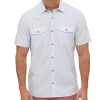 POTTSTOWN PALM PRINT LINEN-BLEND SHIRT (FINAL SALE)