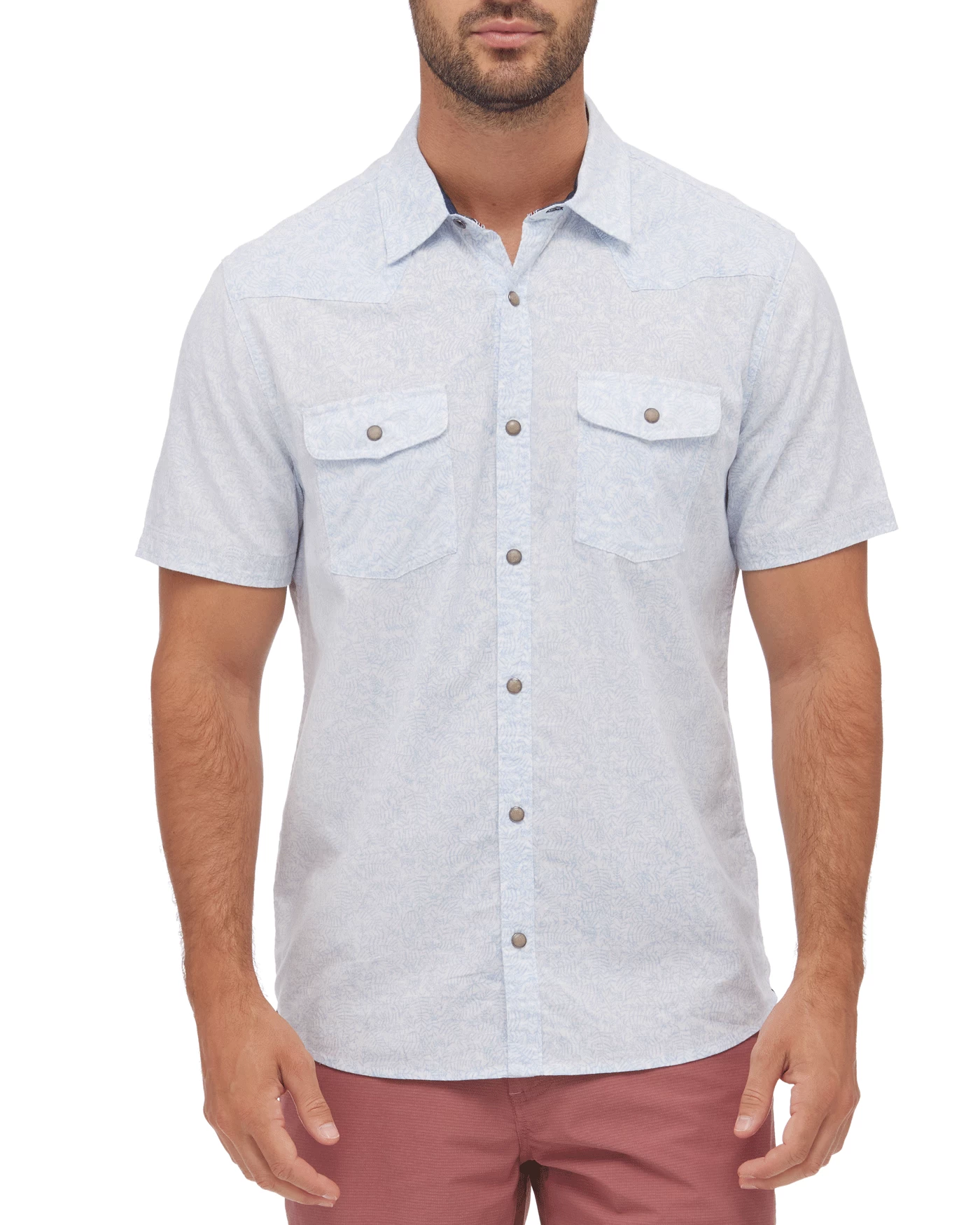 POTTSTOWN PALM PRINT LINEN-BLEND SHIRT (FINAL SALE) 3 POTTSTOWN PALM PRINT LINEN-BLEND SHIRT (FINAL SALE)