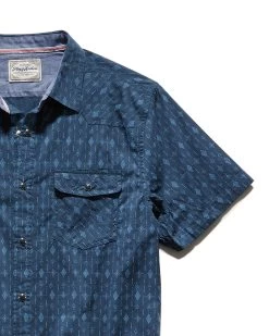SCOTTSDALE SOUTHWESTERN GEO PRINT SHIRT (FINAL SALE) 8 SCOTTSDALE SOUTHWESTERN GEO PRINT SHIRT (FINAL SALE) -Style Vibe Shop SP22WS202 SCOoTTSDALE SS SOUTHWESTERN PRINT SHIRT NAVY 006