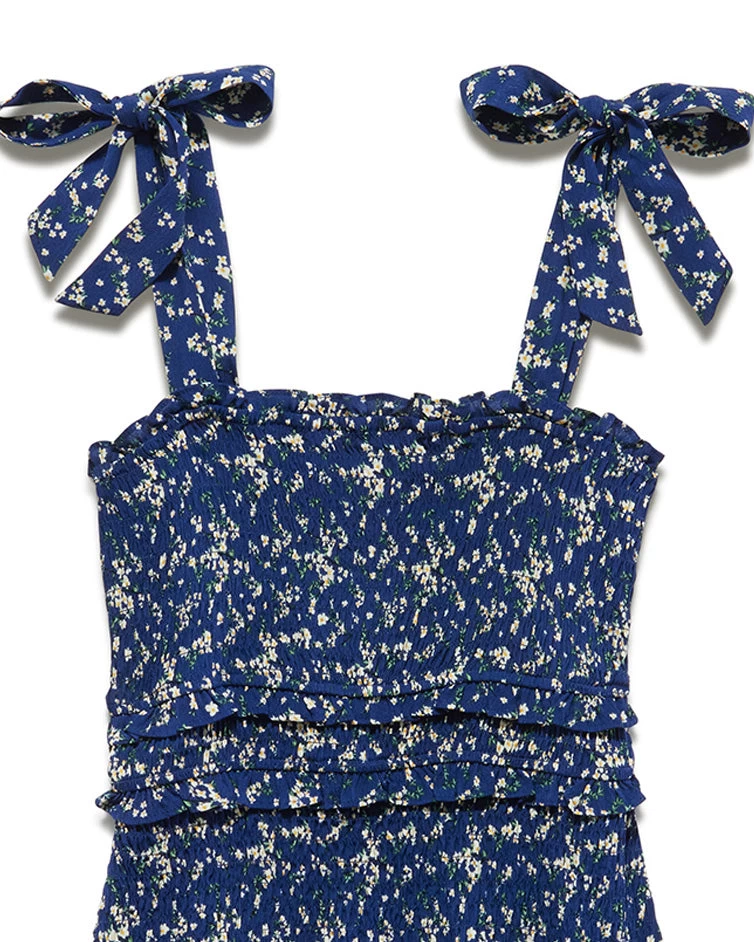 TAYLORVILLE FLORAL TIE-STRAP SMOCKED MINI DRESS 7 TAYLORVILLE FLORAL TIE-STRAP SMOCKED MINI DRESS - Image 5