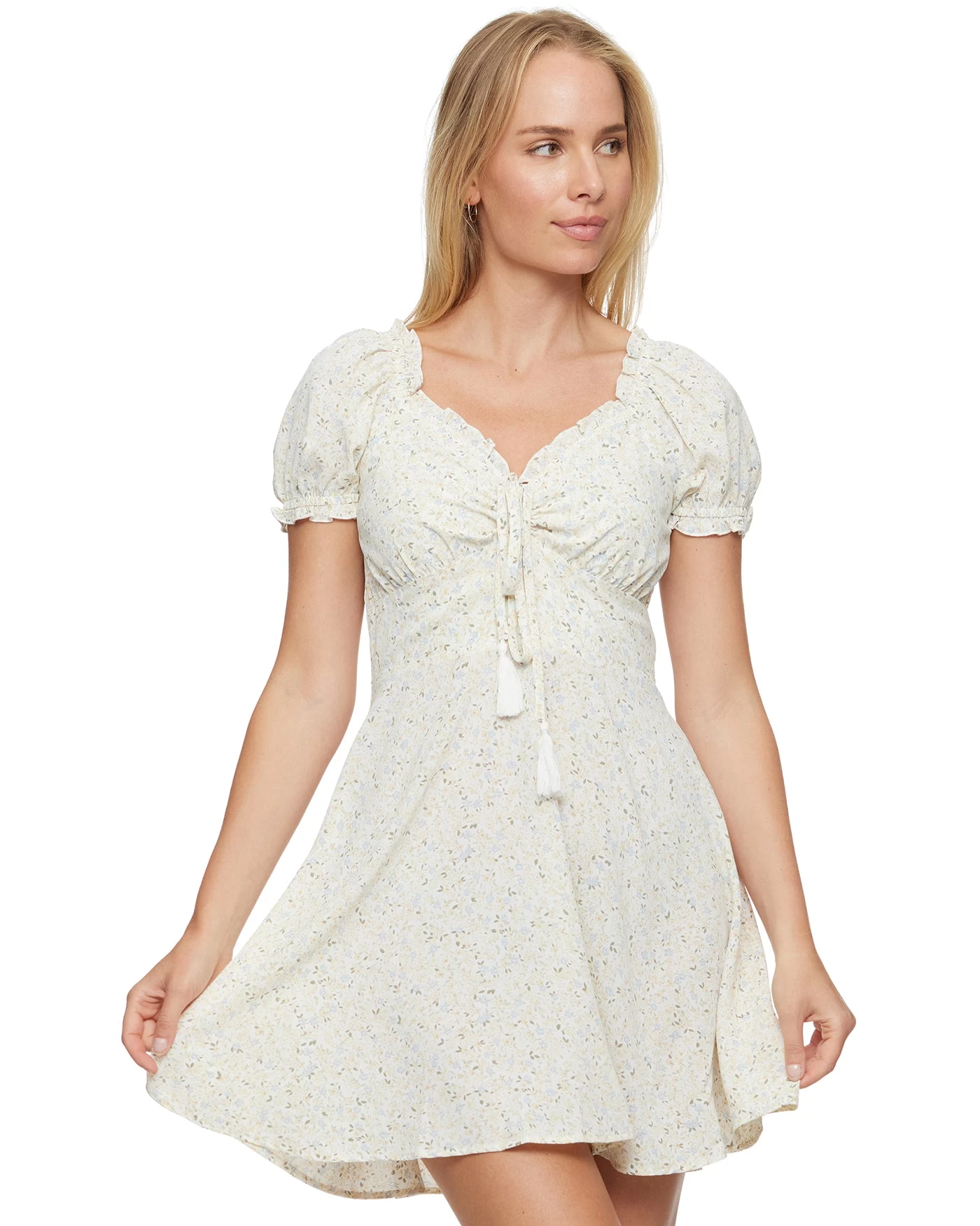 CORINNA FLORAL OFF-THE-SHOULDER PUFF SLEEVE MINI DRESS 8 CORINNA FLORAL OFF-THE-SHOULDER PUFF SLEEVE MINI DRESS - Image 6