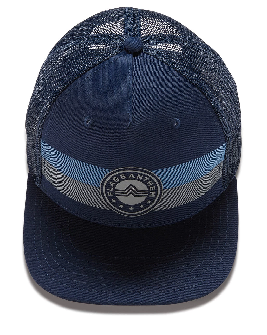 F&A LOGO STRIPED TRUCKER HAT 3 F&A LOGO STRIPED TRUCKER HAT