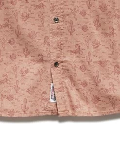 MOAB DESERT PRINT SHIRT (FINAL SALE) -Style Vibe Shop SP23WS1104 MOAB SSf DESERtT PRINT SHIRT WASHED RED 063