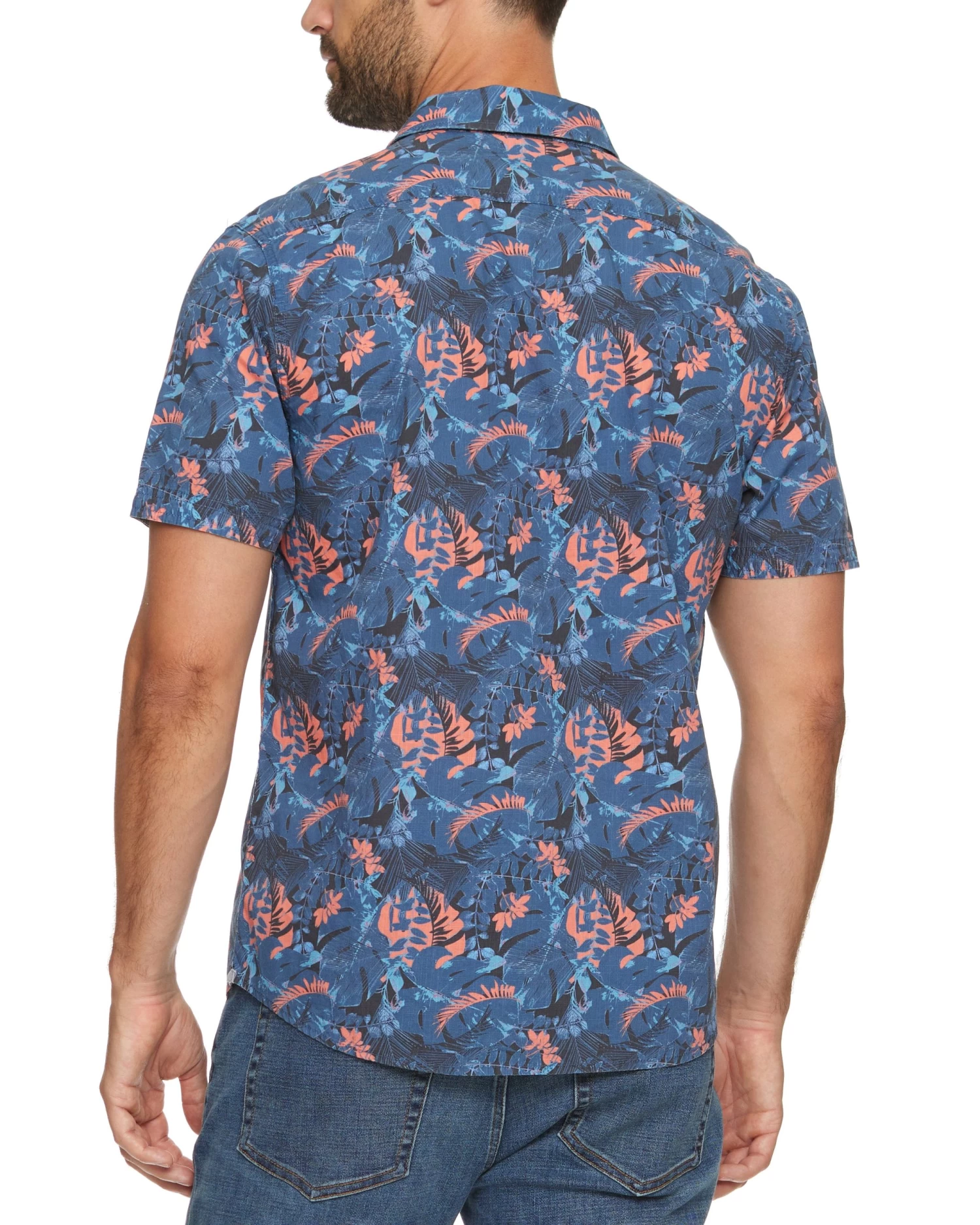 POMPANO VINTAGE WASHED TROPICAL PRINT SHIRT (FINAL SALE) 5 POMPANO VINTAGE WASHED TROPICAL PRINT SHIRT (FINAL SALE) - Image 3