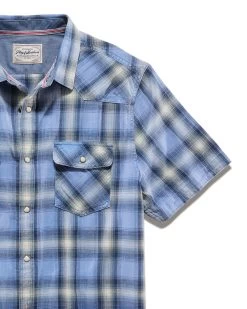 ELKRIDGE VINTAGE WASHED WESTERN SHIRT (FINAL SALE) -Style Vibe Shop SP23WS1156 BLCHWT 0003