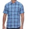 BUSHNELL VINTAGE SOFT SHIRT (FINAL SALE) -Style Vibe Shop SP23WS1203 WILMINGTON SS VINTAGE WASH DOUBLE POCKET SHIRT NAVY BLUE AQUA 005
