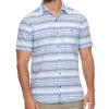 CENTERTON STRIPED SHIRT (FINAL SALE) 2 CENTERTON STRIPED SHIRT (FINAL SALE) -Style Vibe Shop SP23WS1287 CENTERTON SS STRIPED SINGLE POCKET SHIRT BLUE MULTI 007