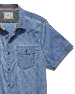 CARLSBAD CACTUS PRINT VINTAGE SOFT SHIRT (FINAL SALE) -Style Vibe Shop SP23WS1315 WASHED NAVY 0003