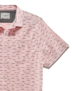 PHILLIPSBURG FISH PRINT STRETCH SHIRT (FINAL SALE) 11 PHILLIPSBURG FISH PRINT STRETCH SHIRT (FINAL SALE) -Style Vibe Shop SP23WS1316 WASHED REDD 005