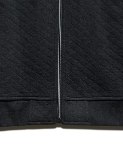 ALLOWAY QUILTED FULL-ZIP MOCK NECK JACKET -Style Vibe Shop allowayquiltedcharcoal1