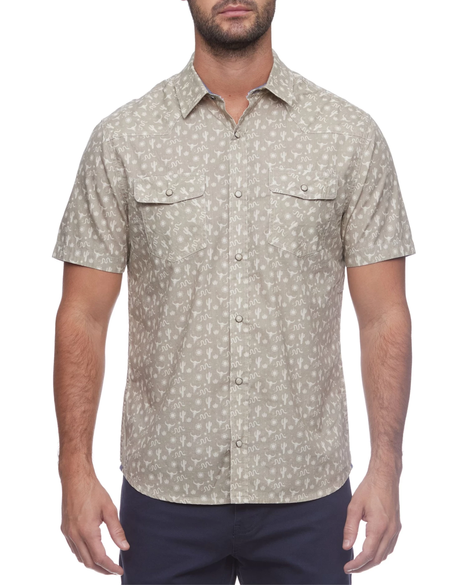 BRAWLEY VINTAGE WASHED DESERT PRINT WESTERN SHIRT (FINAL SALE) 3 BRAWLEY VINTAGE WASHED DESERT PRINT WESTERN SHIRT (FINAL SALE)