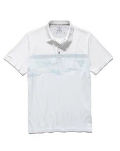 KIAWAH CAMO STRIPE PERFORMANCE POLO -Style Vibe Shop m corekt1471 bloomfield whitee grey 002