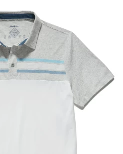 SHIELD BLOCKED PERFORMANCE POLO (FINAL SALE) -Style Vibe Shop shieldblockedpololightgrey1