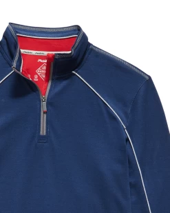 SLIDELL DOUBLE KNIT 1/4-ZIP MOCK NECK PULLOVER -Style Vibe Shop slidelldoubleknitpullover1